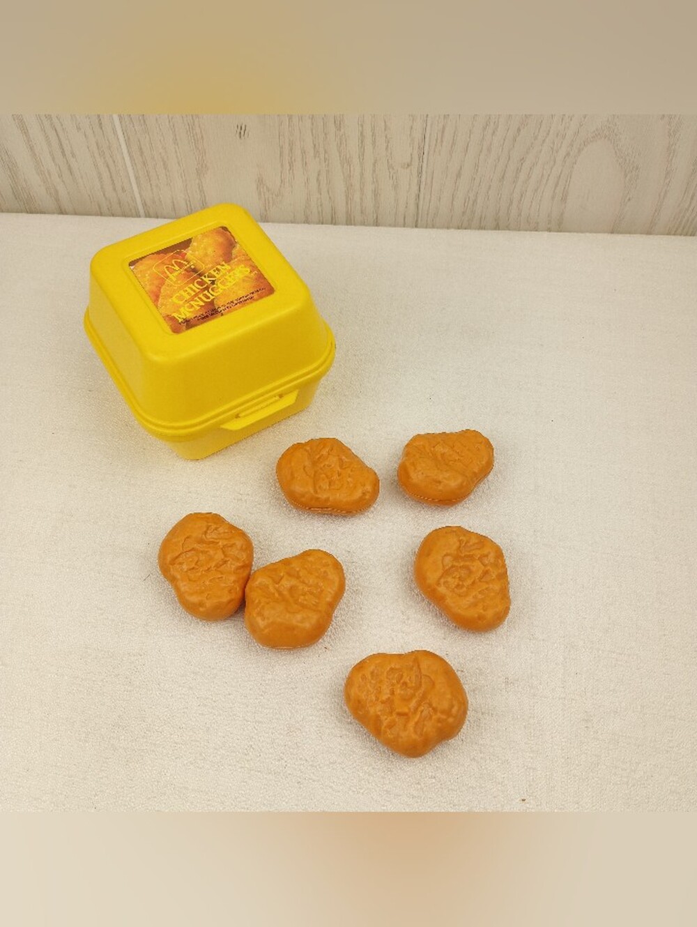 Fisher Price McDonalds Chicken McNuggets Vintage 1988 Fun with Food 6 Nuggets.